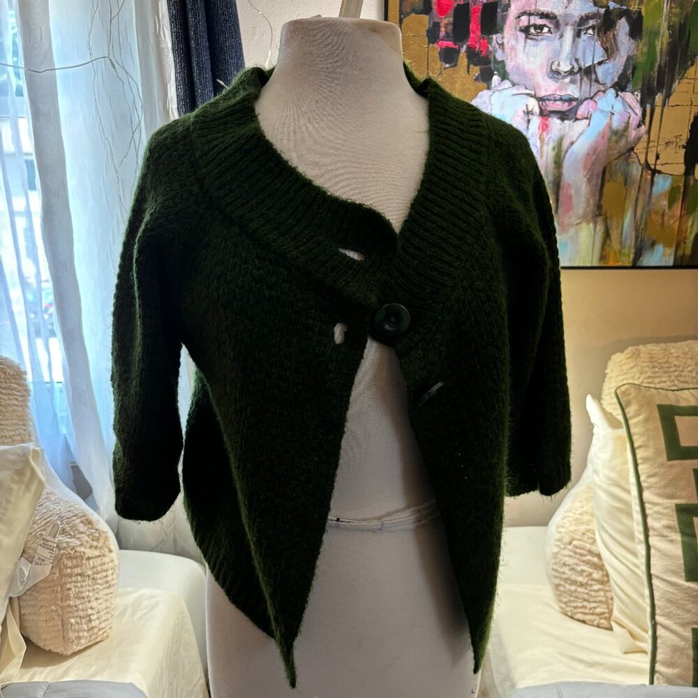 Green carol kose cardigan size L